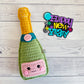 Champagne Bottle Kawaii Cuddler® Crochet Pattern