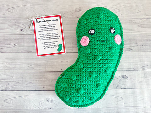 Christmas Pickle Kawaii Cuddler® Crochet Pattern