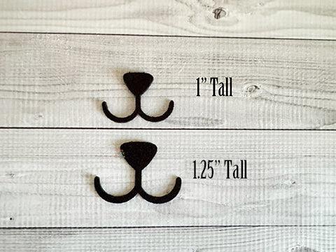 Felt Triangle Animal Nose & Whiskers For Crochet/Knit Amigurumi - 3 Sets