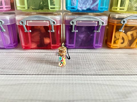 Bottle of Fruit Slices Stitch Marker