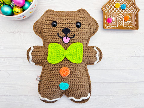 Gingerbread Puppy Kawaii Cuddler® Crochet Pattern