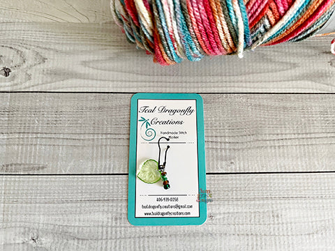 Green Leaf Stitch Marker