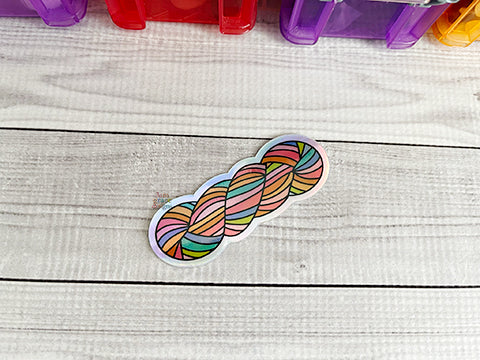 Yarn Hank Holographic Vinyl Sticker
