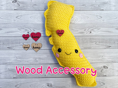 Home Heart Buttons For Crochet/Knit Amigurumi - Set of 10