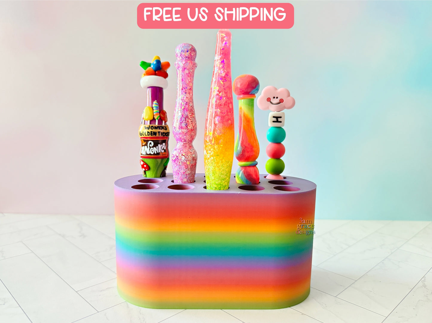 Unicorn Sunset Crochet Hook Rack Stand Holder *FREE US Shipping!*