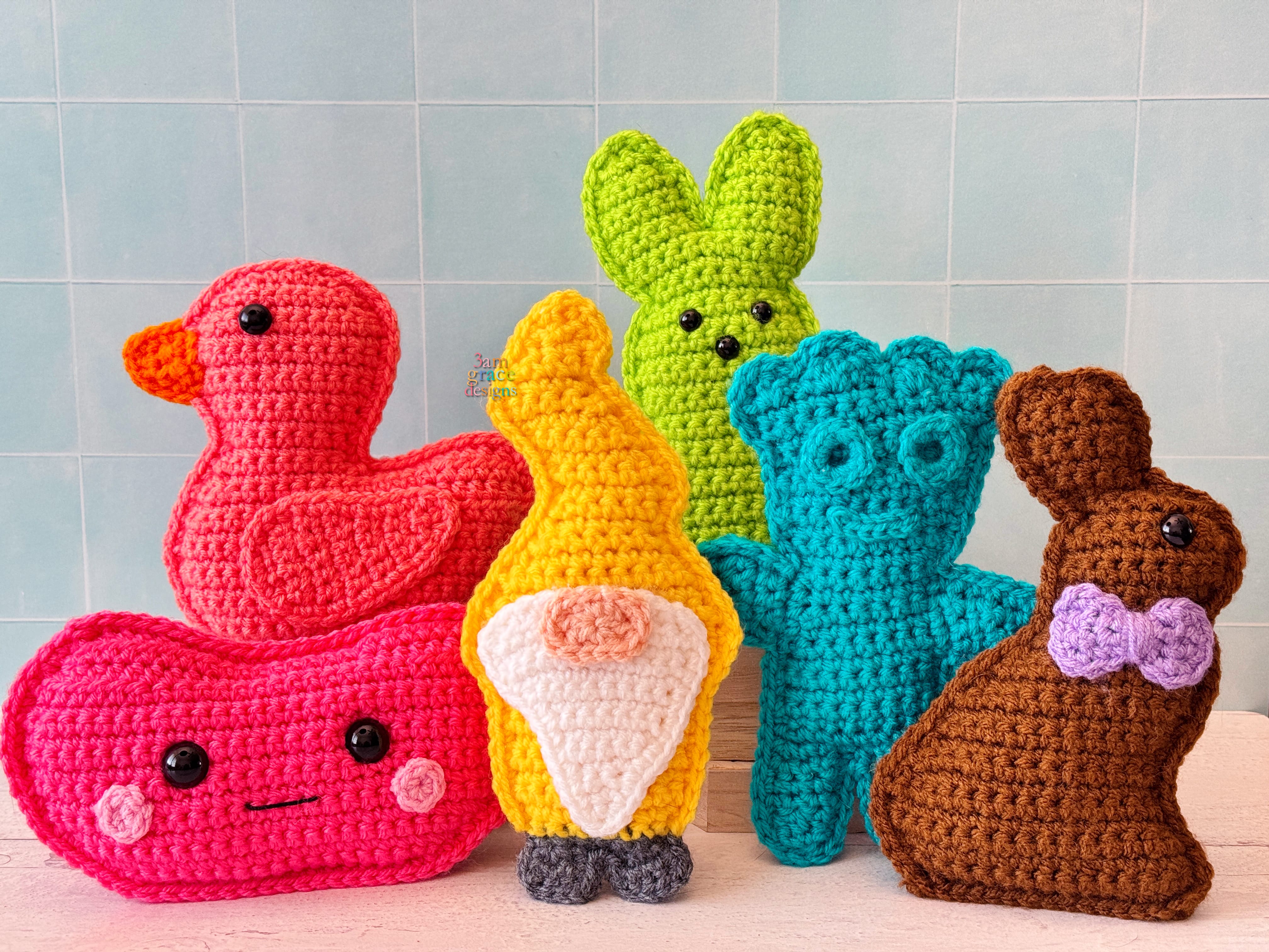 Mini Spring Kawaii Cuddler® Crochet Pattern BUNDLE – 3amgracedesigns