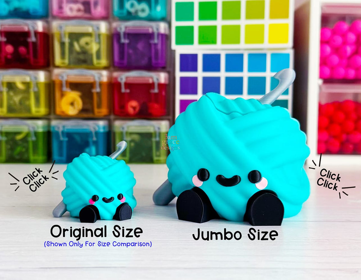 Jumbo Kawaii Crochet Yarn Ball Clicker Fidget