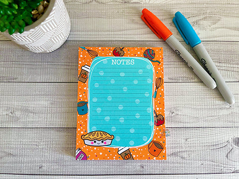 Kawaii Fall Themed Notepad