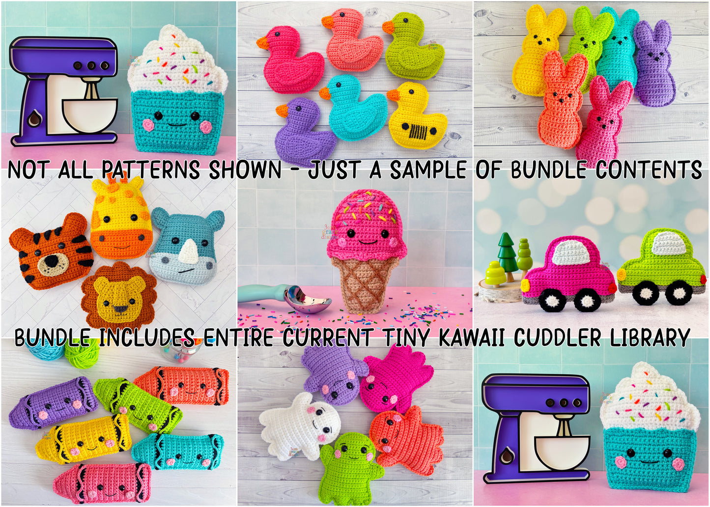 **Limited Time Offer** Mini Kawaii Cuddler® Crochet Pattern Bundle