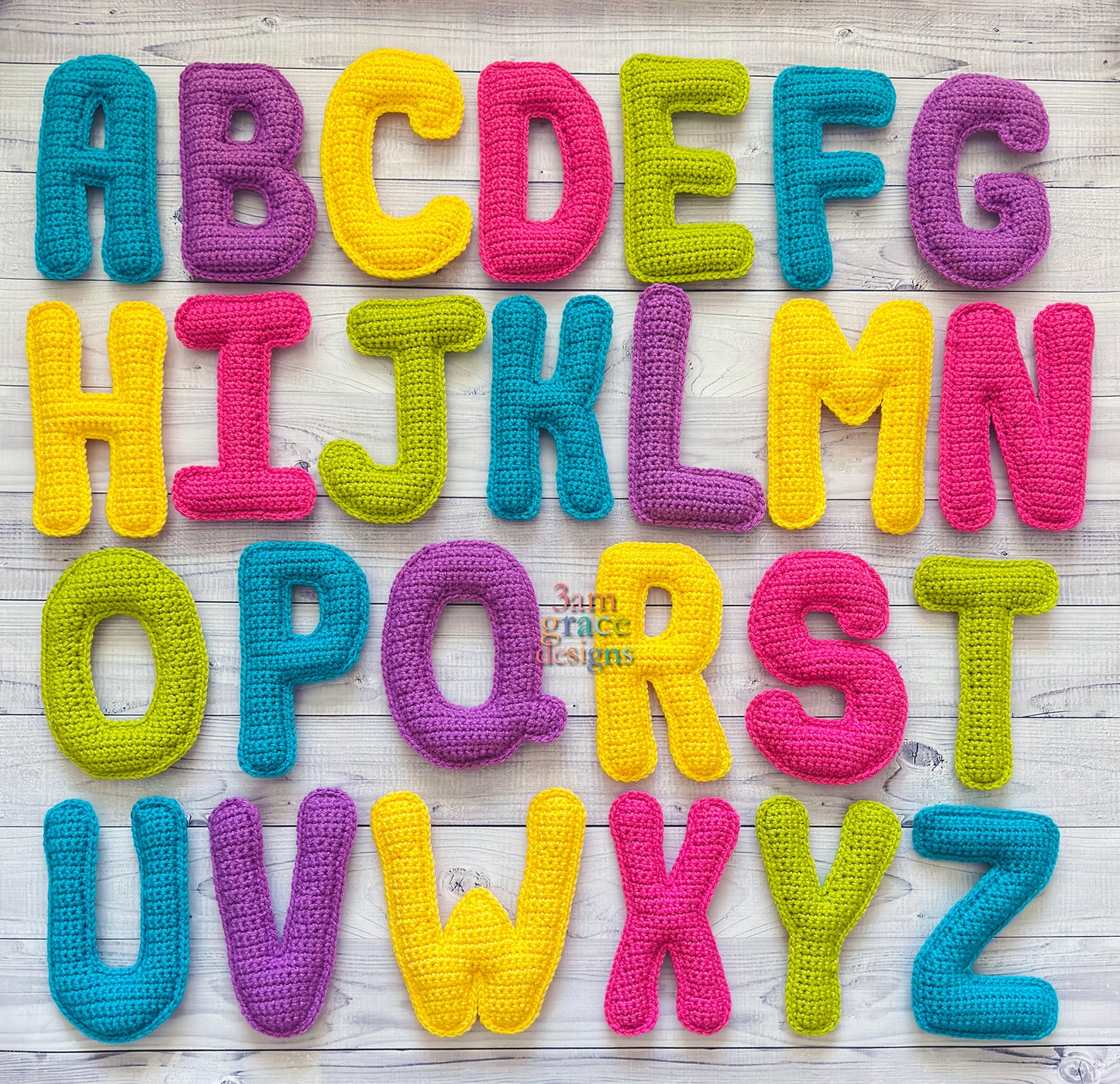 Mini Alphabet Letter Kawaii Cuddler® Crochet Pattern Bundle