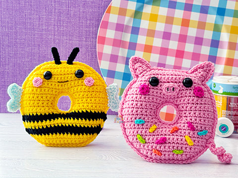 Mini Bee & Pig Donut Kawaii Cuddler® Crochet Pattern