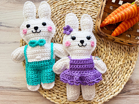 Mini Bunny Rabbit Kawaii Cuddler® Crochet Pattern