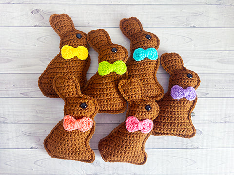 Mini Chocolate Bunny Kawaii Cuddler® Crochet Pattern