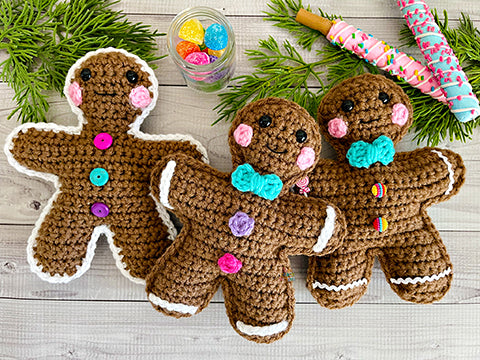 Mini Gingerbread Boy Kawaii Cuddler® Crochet Pattern