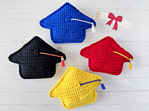 Mini Graduation Cap Kawaii Cuddler® Crochet Pattern