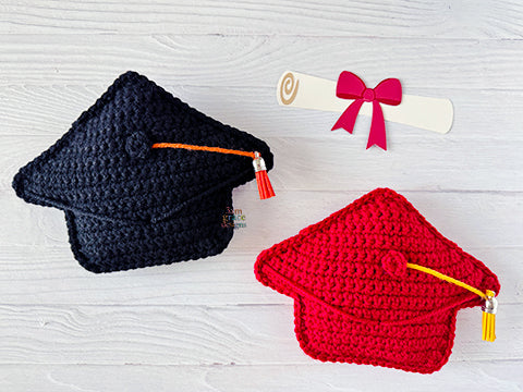 Mini Graduation Cap Kawaii Cuddler® Crochet Pattern