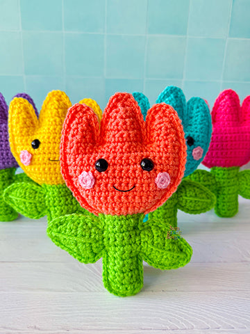 Mini Tulip Flower Kawaii Cuddler® Crochet Pattern