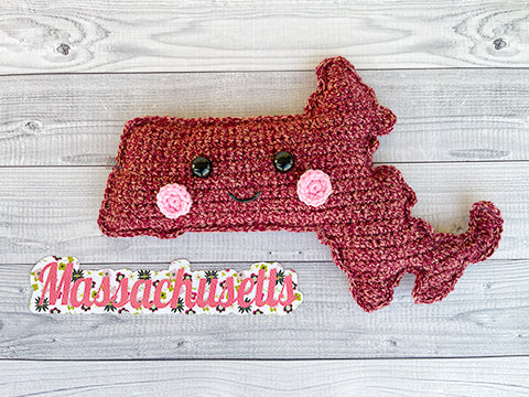 State of Massachusetts Kawaii Cuddler® Crochet Pattern