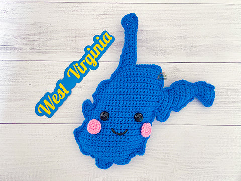 State of West Virginia Kawaii Cuddler® Crochet Pattern
