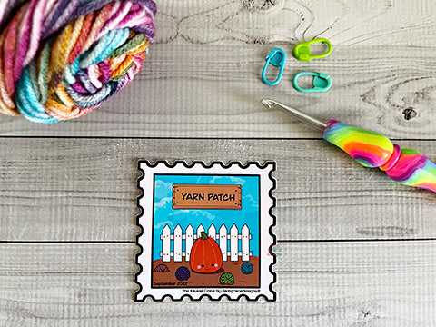 Tall Pumpkin Kawaii Crew Vinyl Finishing Sticker