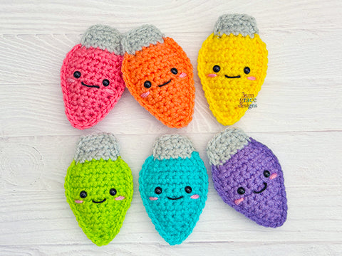 Tiny Christmas Light Kawaii Cuddler® Crochet Pattern