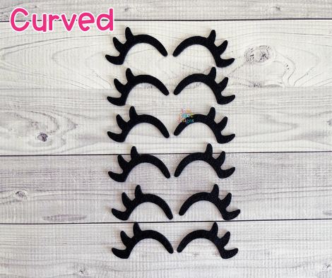 Felt Eyelashes For Crochet/Knit Amigurumi - 6 PAIR