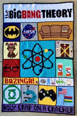 Big Bang Theory C2C Crochet Graphgan Blanket