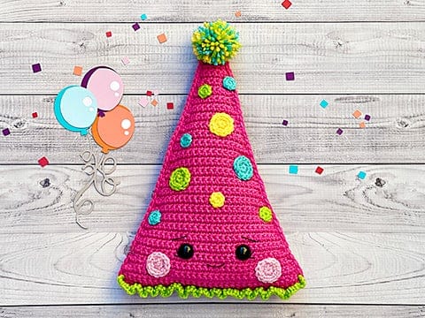Birthday Party Hat Kawaii Cuddler® Crochet Pattern
