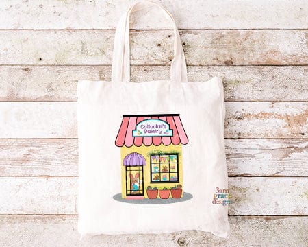 Chocolate Bunny Bakery Kawaii Crew Tote Bag 3amgracedesigns