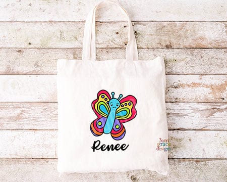 Butterfly Kawaii Cuddler Tote Bag