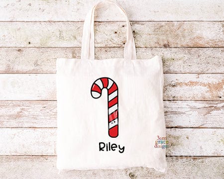 Candy Cane Kawaii Cuddler Tote Bag