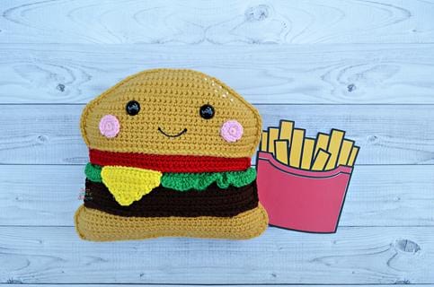 Cheeseburger Kawaii Cuddler® Crochet Pattern