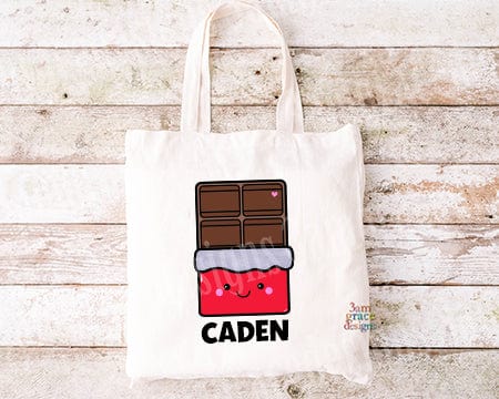Chocolate Bar Kawaii Cuddler Tote Bag