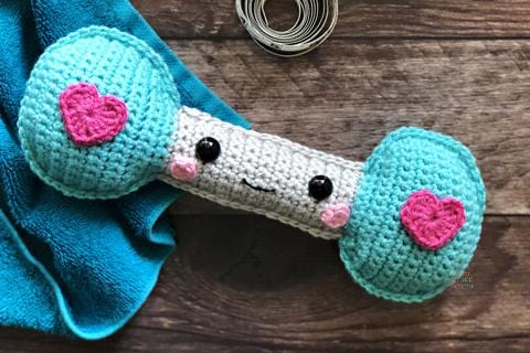 Dumbbell Weight Kawaii Cuddler® Crochet Pattern