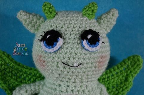 Dylan the Valentine Dragon Amigurumi Crochet Pattern