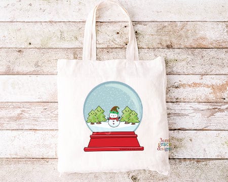 Elf Hat Snow Globe Kawaii Crew Tote Bag