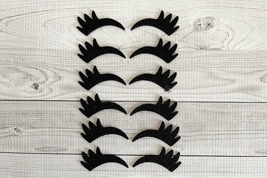 Felt Eyelashes For Crochet/Knit Amigurumi - 6 PAIR