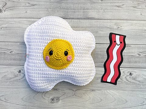 Fried Egg Kawaii Cuddler® Crochet Pattern