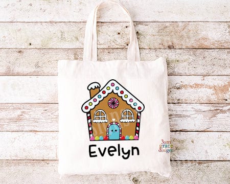 Gingerbread House Kawaii Cuddler Tote Bag