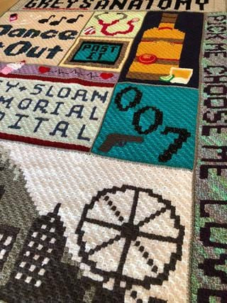Grey's Anatomy C2C Crochet Graphgan Blanket
