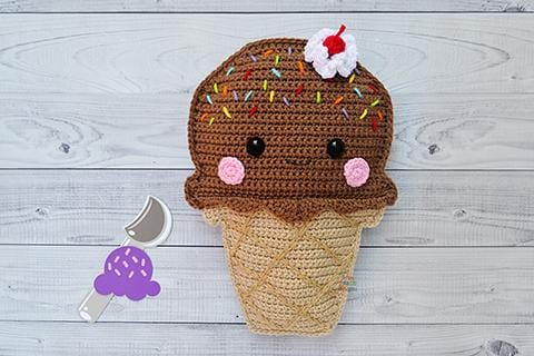 Ice Cream Cone Kawaii Cuddler® Crochet Pattern