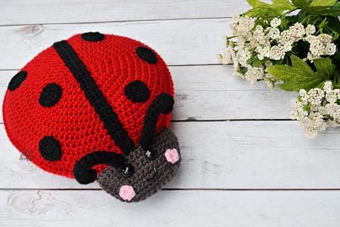 Levi the Ladybug Knotted Lovey Pattern Lovebug Snuggler Crochet Pattern  Only Amigurumi Ladybug Pattern 