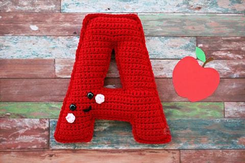 Alphabet Letter A Upper Case Kawaii Cuddler® Crochet Pattern