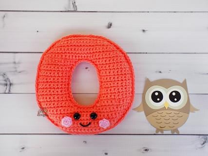 Alphabet Letter o Lower Case Kawaii Cuddler® Crochet Pattern