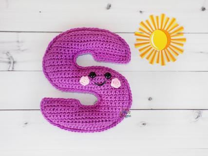 Alphabet Letter s Lower Case Kawaii Cuddler® Crochet Pattern