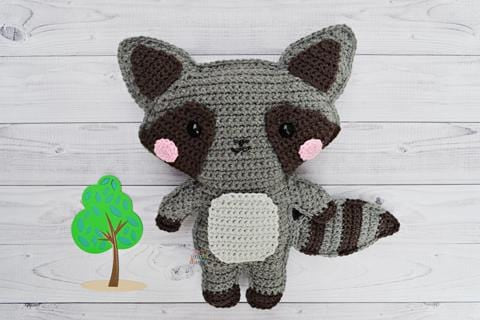 Raccoon Kawaii Cuddler® Crochet Pattern