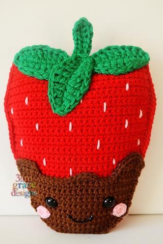Strawberry Kawaii Cuddler® Crochet Pattern