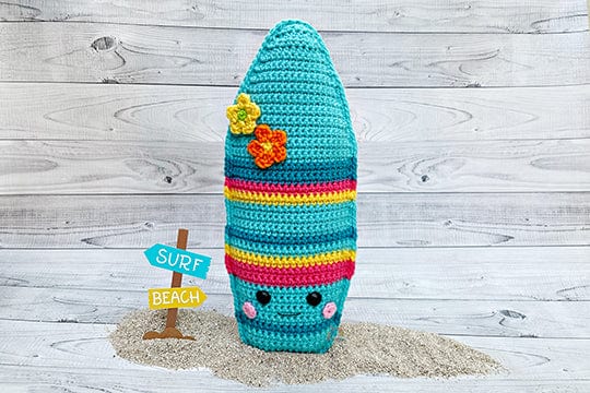 Surfboard Kawaii Cuddler® Crochet Pattern