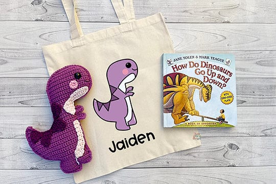 T-Rex Kawaii Cuddler Tote Bag