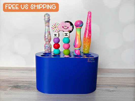 Blue Crochet Hook Rack Stand Holder *FREE US Shipping!*